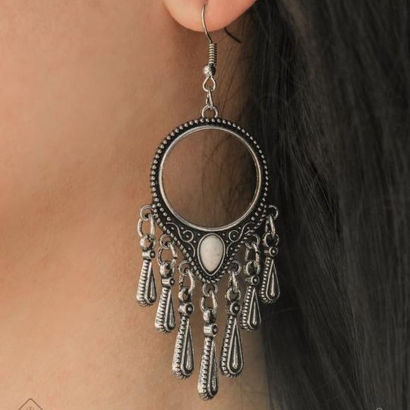 Ranger Rhythm White Earrings